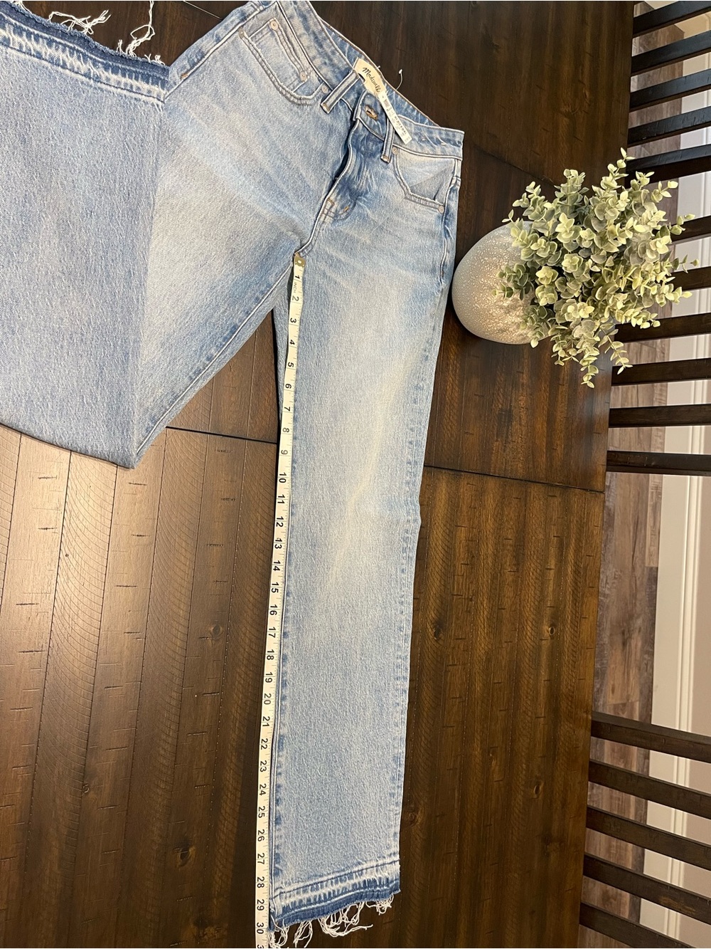 Madewell Light Wash Straight Leg Jeans - Picture 4 of 5
